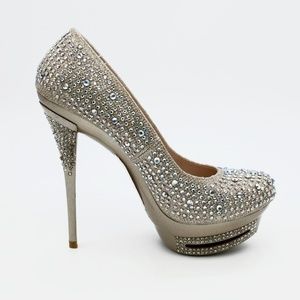 NIGHT MOVES by Allure Rhinestone Gold Pumps
